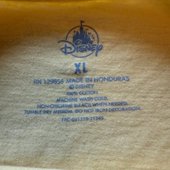 Walt Disney‎ World XL Retro Graphic Tee Yellow Short Sleeve 100% Cotton Unisex - Picture 3 of 4